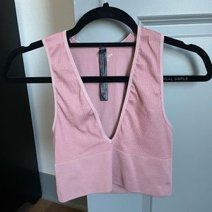 Urban Outfitters Cropped Ribbed Tank Top